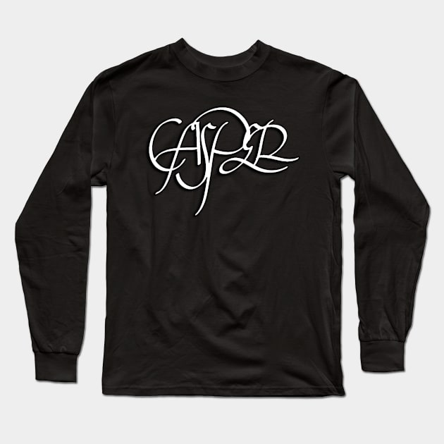 Casper Black & White Name Long Sleeve T-Shirt by RevoltCasper